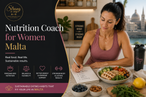 woman meal prepping with nutrition coach Malta